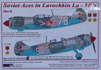 AML AMLC48027 Декали Soviet Aces in La-5F's (part 2) 1/48