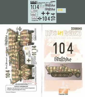 Echelon FD D356045 Das Reich Sd.Kfz.251/3 Ausf.D in Normandie 1/35