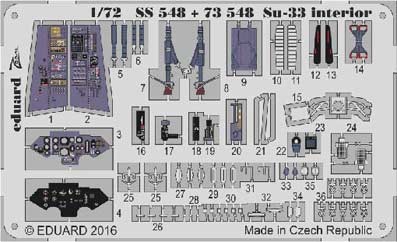 Eduard SS548 Su-33 interior1/72