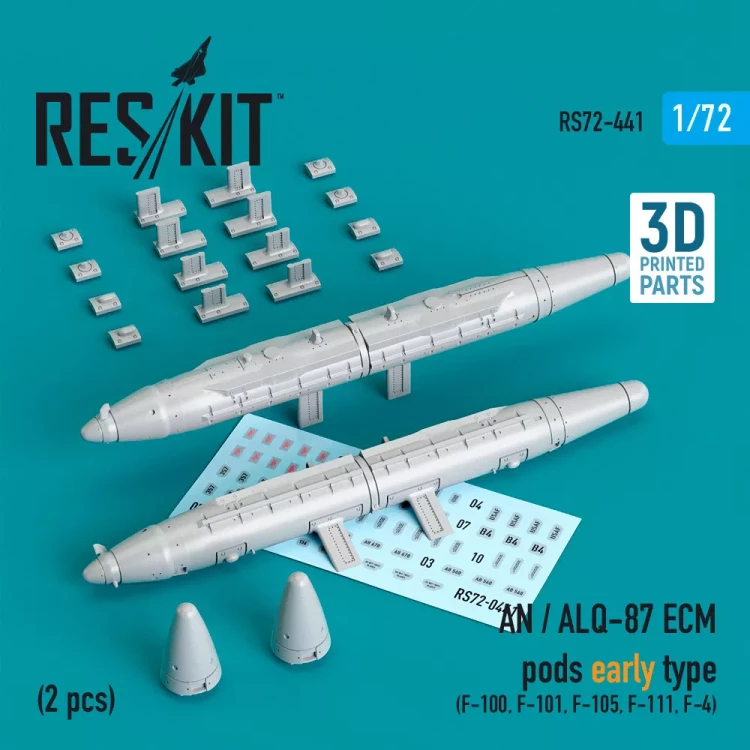 Reskit 72441 AN / ALQ-87 ECM pods early type - 2 pcs. 1/72
