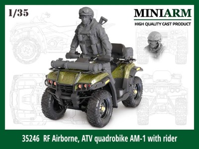 Miniarm 35246 Квадроцикл АМ-1 + водитель, рюкзак и РПГ (ВДВ) 1/35