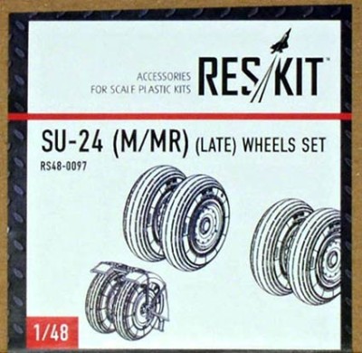 Reskit RS48-0097 Su-24 M/MR late wheels set (TRUMP) 1/48