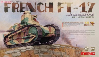 Meng Model TS-011 FT-17 Light Tank (Riveting octagonal turret)