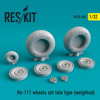 Reskit RS32-0286 He-111 wheels set late type (weighted) Revell 1/32
