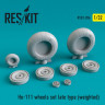 Reskit RS32-0286 He-111 wheels set late type (weighted) Revell 1/32