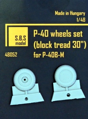Sbs Model 48052 P-40 - wheels set (block tread 30'') 1/48