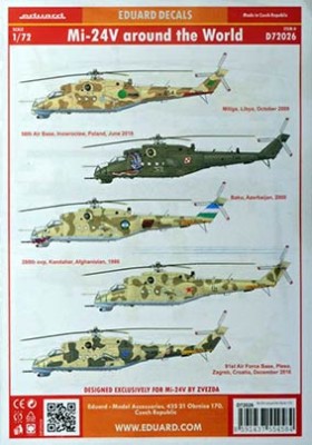 Eduard D72026 1/72 Decals Mi-24V around the World (ZVE)