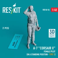 Reskit F48054 A-7 'Corsair II' female pilot stand.posit. 1 1/48