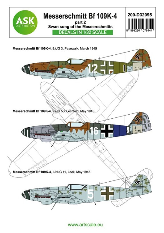 Art Scale 200-D32095 Messerschmitt Bf-109K-4 part 2 1/32