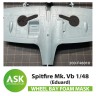 Art Scale 200-F48010 Supermarine Spitfire Mk.Vb Foam flexible wheel bays mask for Eduard kit ASK 1/48