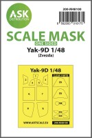 Art Scale 200-M48100 Yakovlev Yak-9D canopy frame paint mask (outside only) 1/48