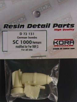 Kora Model D72131 German bomb SC 1000 Hermann for Fw-109F/G 1/72