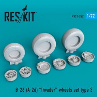 Reskit RS72-0262 B-26 (A-26) Invader wheels set type 3 1/72