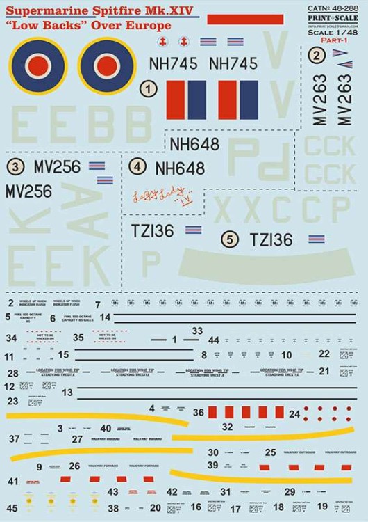 Print Scale 48288 Supermarine Spitfire Mk. XIV Low Backs Part 1 1/48