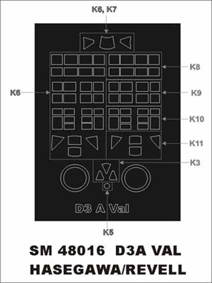 Montex SM48016 Aichi D3A1 Type 99 'Val' canopy frame paint mask 1/48