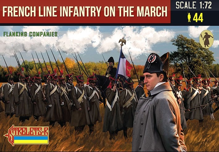 Strelets STR17372 French Line Infantry on the March 1 (Flanking Companies) Napoleonic 1/72