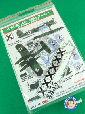Kora Model DEC72127 Ar-196A-3 Akula (Bulgarian Service) декали декали 1/72