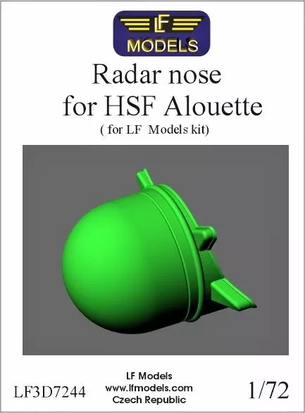 Lf Model 3D7244 Radar nose for HSF Alouette, 3D-Print (LF) 1/72