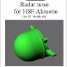 Lf Model 3D7244 Radar nose for HSF Alouette, 3D-Print (LF) 1/72