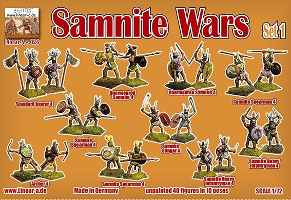 Linear-A LA026 Samnite Wars Infantry Set 1 1/72
