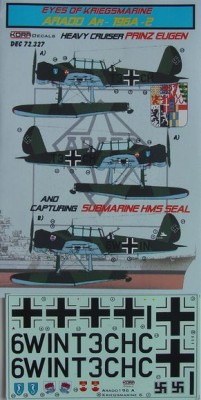 Kora Model DEC72327 Ar-196A-2 (PRINZ EUGEN) декали декали 1/72
