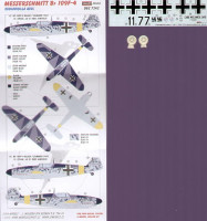 Kora Model DEC7242 Bf 109F-4 (Escuadrilla Azul) декали декали 1/72