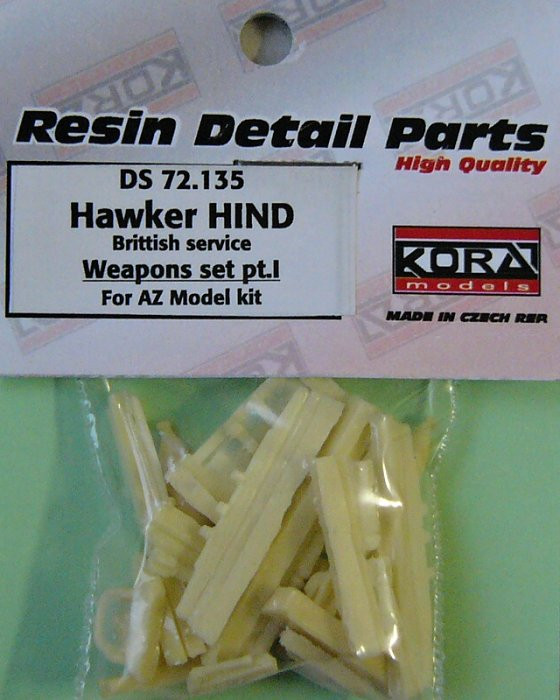 Kora Model DS72135 Hawker Hind British - Weapons set I. (AZ) 1/72