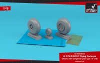 Armory ARAW48343 Boeing B-17B/B-17C/B-17D/B-17E/B-17F Flying Fortress wheels with weighted tyres type "b" 1/48