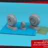 Armory ARAW48343 Boeing B-17B/B-17C/B-17D/B-17E/B-17F Flying Fortress wheels with weighted tyres type "b" 1/48