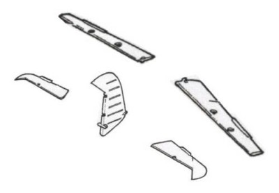CMK 4257 Messerschmitt Bf 109K Control surfaces set HAS 1/48