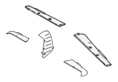 CMK 4257 Messerschmitt Bf 109K Control surfaces set HAS 1/48
