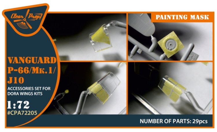 Clear Prop CPA72205 Vanguard P-66/Mk.1/J10 painting mask (DORA) 1/72
