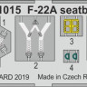 Eduard FE1015 1/48 F-22A seatbelts STEEL (HAS)