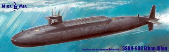 MikroMir 350-042 Атомная подводная лодка USS Ethan Allen (SSBN-608) 1/350