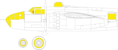 Eduard EX925 Mask B-25J glazed nose (HKM) 1/48