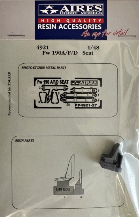 Aires 4921 Fw 190A/F/D seat (EDU) 1/48