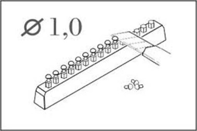 CMK 002 Button - head rivet calibre 1,0 mm (60 pcs)