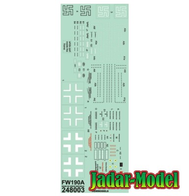 HGW 248003 Focke-Wulf Fw 190A STENCILS декаль 1/48