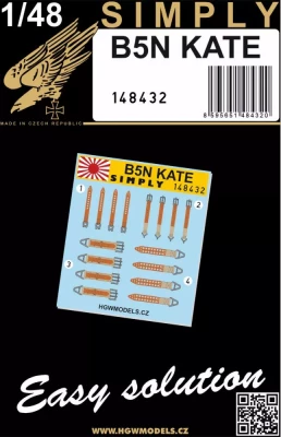 HGW 148432 Seatbelts B5N KATE (SIMPLY) 1/48