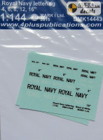 4+ Publications DMK-14443 1/144 Decals Royal Navy lettering (2 sets)