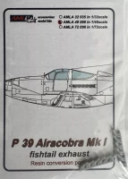 AML AMLA48098 P-39 Airacobra Mk.I fishtail exhaust 1/48
