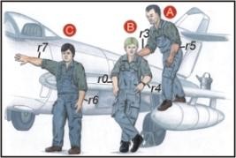 CMK F72050 Warsaw Pact Mechanics (3 fig. ) 1/72