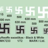 4+ Publications DMK72033 Decals Luftwaffe swastikas - B & W (2 sets) 1/72