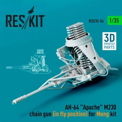Reskit U35056 AH-64 'Apache' M230 chain gun in fly position 1/35