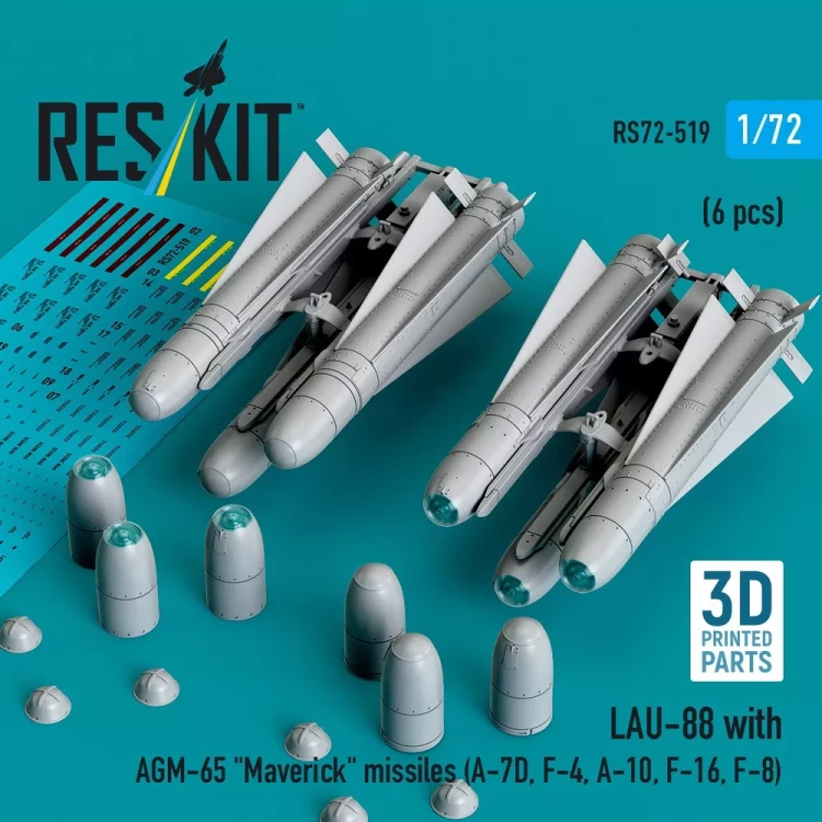 Reskit 72519 LAU-88 with AGM-65 'Maverick' (2 pcs.) 1/72