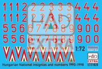 HAD E721020 Decal Hungarian Nat.Insignias&numbers 1990-98 1/72
