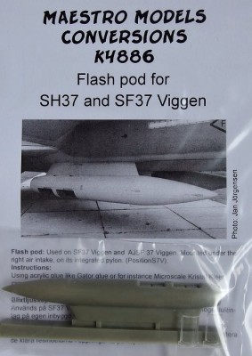 Maestro Models MMCK-4886 1/48 Flash pod for SH37 and SH37 Viggen