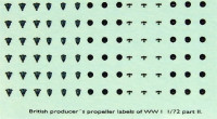 LF Model C72151 Decals British producer propeller labels II. 1/72