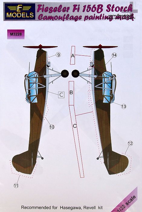 LF Model M3228 Mask Fiesler Fi 156B Storch (HAS/REV) 1/32