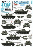 Star Decals 35-C1131 Operation Danube, the WP invasion of Czechoslovakia in 1968.Soviet T-54A, T-55 and T-55AT-55 in Prague '68 1/35